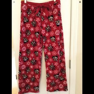 Disney Mickey Minnie Mouse fleece Christmas pj